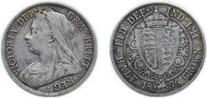 Great Britain United Kingdom 1896 ½ Crown - ... 