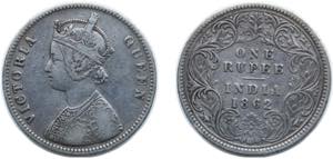 India India - British Raj 1862 1 Rupee - ... 