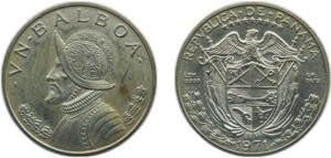 Panama Republic 1971 1 Balboa Silver (.900) ... 