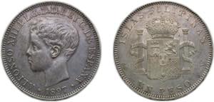 Philippines Spanish colony 1897 1 Peso - ... 