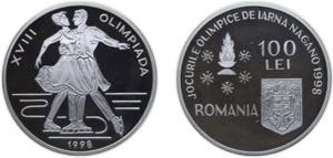 Romania Republic 1998 100 Lei (1998 Winter ... 
