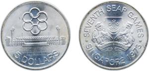 Singapore Republic 1973 5 Dollars (SEAP ... 