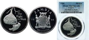 Zambia Republic 1994 500 Kwacha (The Right ... 