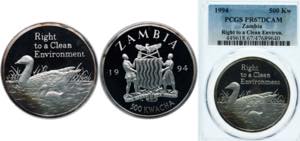 Zambia Republic 1994 500 Kwacha (Right to a ... 