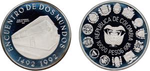 Colombia Republic 1991 10 000 Pesos (Santa ... 