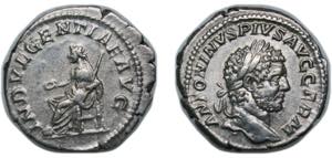 Rome Roman Empire 213 - 217 AR Denarius - ... 