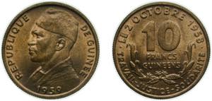 Guinea Republic 1959 10 Francs Guinéens ... 