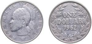 Liberia Republic 1962 1 Dollar Silver (.900) ... 
