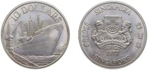 Singapore Republic 1977 10 Dollars ... 