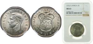 South Africa Union 1952 2 Shillings - George ... 