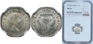 South Africa Union 1960 3 Pence - Elizabeth ... 