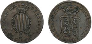 SPANISH STATES Catalonia Isabel II 1844 3 ... 