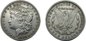 UNITED STATES 1880 1 DOLLAR SILVER Liberty ... 