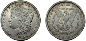 UNITED STATES 1885 1 DOLLAR SILVER Liberty ... 