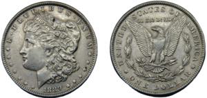 UNITED STATES 1889 1 DOLLAR SILVER Liberty ... 