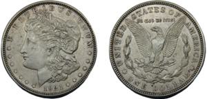 UNITED STATES 1921 1 DOLLAR SILVER Liberty ... 