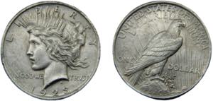 UNITED STATES 1923 1 DOLLAR SILVER Capped ... 