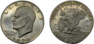UNITED STATES 1974 1 DOLLAR Nickel  ... 