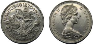 CANADA Elizabeth II 1970 1 DOLLAR NICKEL ... 