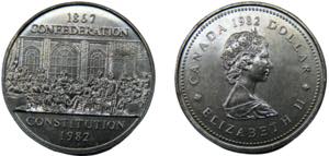 CANADA Elizabeth II 1982 1 DOLLAR NICKEL ... 