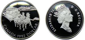 CANADA Elizabeth II 1992 1 DOLLAR SILVER ... 