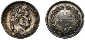 FRANCE Louis Philippe I 1846 A 25 CENTIMES ... 