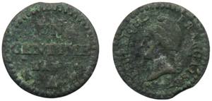 FRANCE LAN 7 (1798) A 1 CENTIME COPPER First ... 