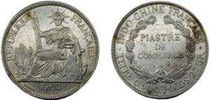 FRENCH INDOCHINA 1903 A 1 PIASTRE SILVER ... 