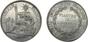 FRENCH INDOCHINA 1907 A 1 PIASTRE SILVER ... 