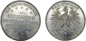 GERMAN STATES Frankfurt 1859 1 THALER SILVER ... 