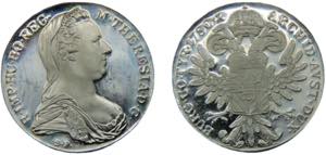 AUSTRIA Maria Theresia 1780 SF 1 THALER ... 
