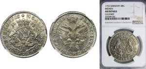 GERMANY Bremen 1753  48 GROTE Silver NGC ... 