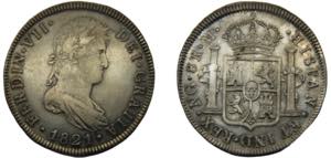 GUATEMALA Fernando VII 1821 NG M 8 REALES ... 