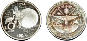 MARSHALL ISLANDS 1994 50 DOLLARS  Silver ... 