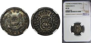 MEXICO Ferdinand VI 1747 1 REAL Silver NGC ... 
