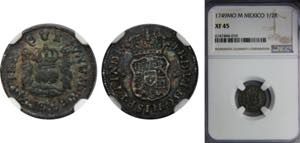 MEXICO Ferdinand VI 1749 1/2 REAL Silver NGC ... 