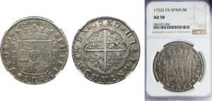 SPAIN Philip V  1732 8 REALES Silver NGC ... 