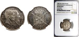 Belgium Kingdom Leopold II 1 Franc 1880 ... 
