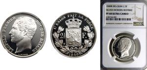 Belgium Kingdom Leopold I 2.5 Francs 1848R ... 