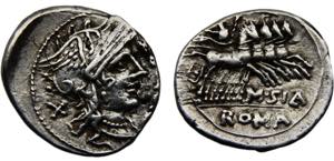 Roma Republic Q. Curtius and M. Silanus AR ... 