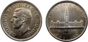 Canada Commonwealth George VI 1 Dollar 1939 ... 