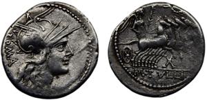 Roma Republic M. Tullius AR Denarius 121 BC ... 