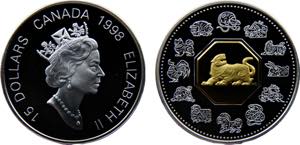 Canada Commonwealth Elizabeth II 15 Dollars ... 