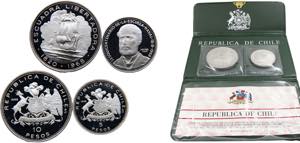 Chile Republic 5 Pesos / 10 Pesos 1968 So ... 