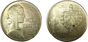 Cuba First Republic 1 Peso 1939 Philadelphia ... 