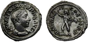 Roma Empire Severus Alexander AR Denarius ... 
