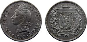 Dominican Third Republic 1 Peso 1952 ... 