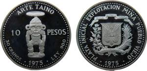 Dominican Fourth Republic 10 Pesos 1975 ... 