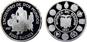 Ecuador Republic 5000 Sucres 1997 (Mintage ... 