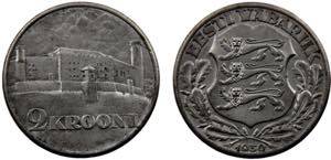 Estonia Republic 2 Krooni 1930 Toompea ... 